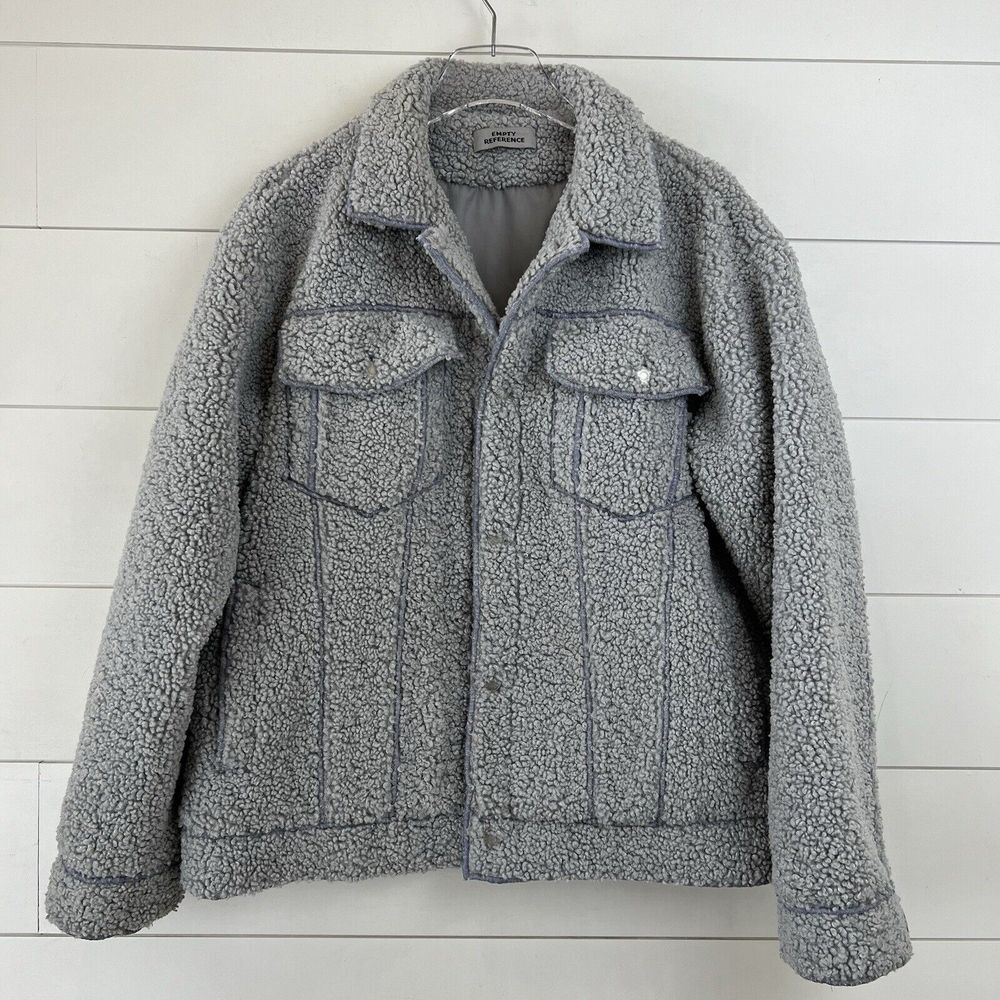 Smiley Sherpa Jacket Cashmere Rabbit Hair Men's Small (fits loose) - Picture 4 of 16